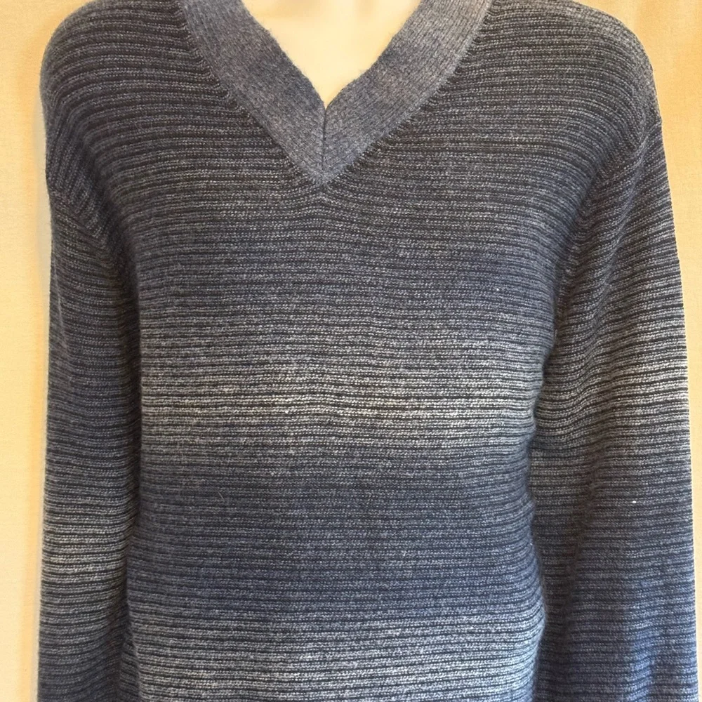 A-187 Men’s‎ Geoffrey Beene Blue & Gray Long Sleeve Pullover Sweater Size XXL